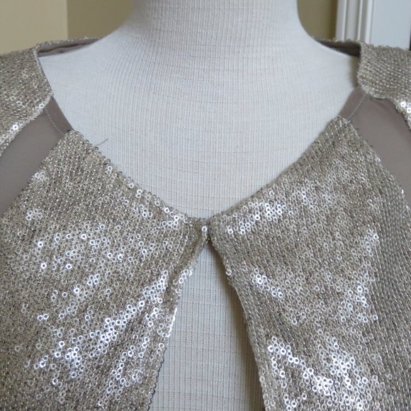 Reba Sequined open front Cardigan NWT / M - Picture 2 of 7